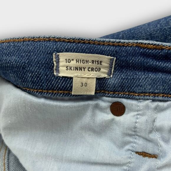 Madewell 10" High-Rise Skinny Crop Jeans in Bradfield Wash Size 30 - Picture 5 of 9